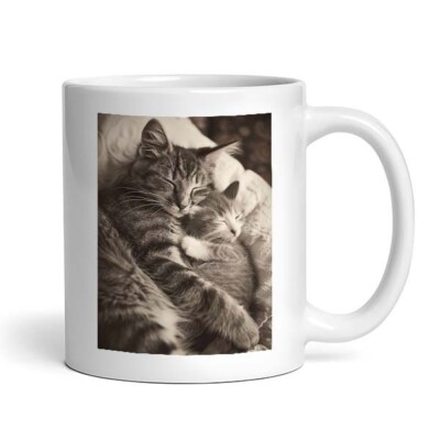 Mama Baby Cat #4 - Cute Funny Animals - Mug
