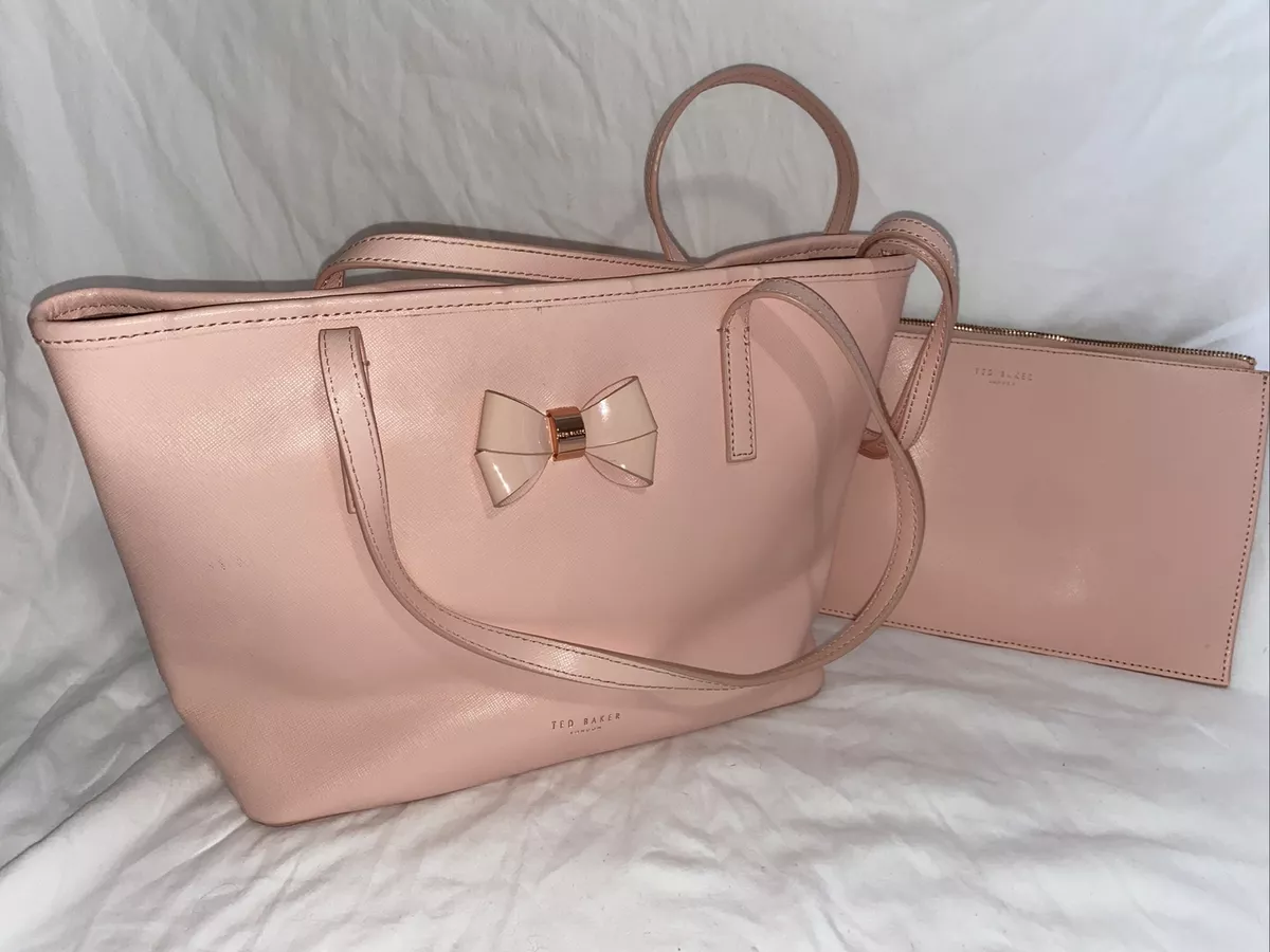 Ted Baker Light Pink Bow Bag W/pouch