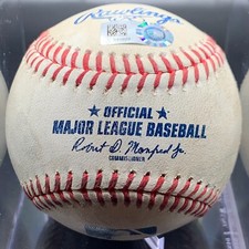 SEIYA SUZUKI MLB DEBUT + 1ST HIT GAME USED BASEBALL 2022 OPENING DAY CUBS 4/7/22