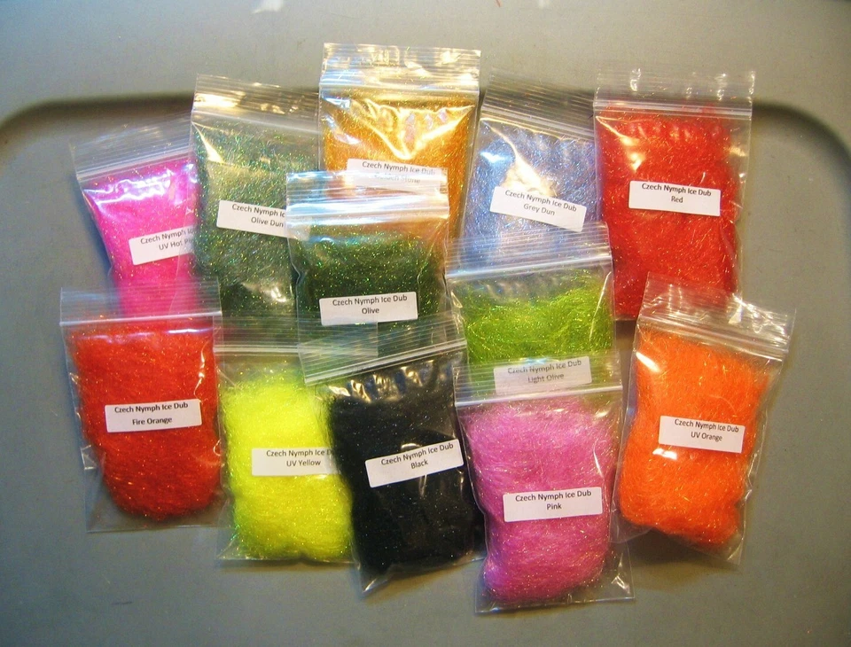 Czech Nymph Ice Dub dubbing-20+ Colors available-Combine Shipping