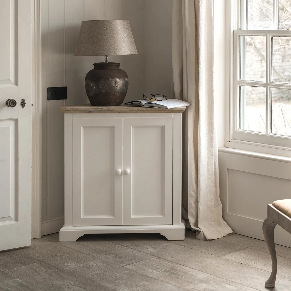 Corner Sideboard White Cupboard With Shelf Assembled Cabinet Florence Furniture