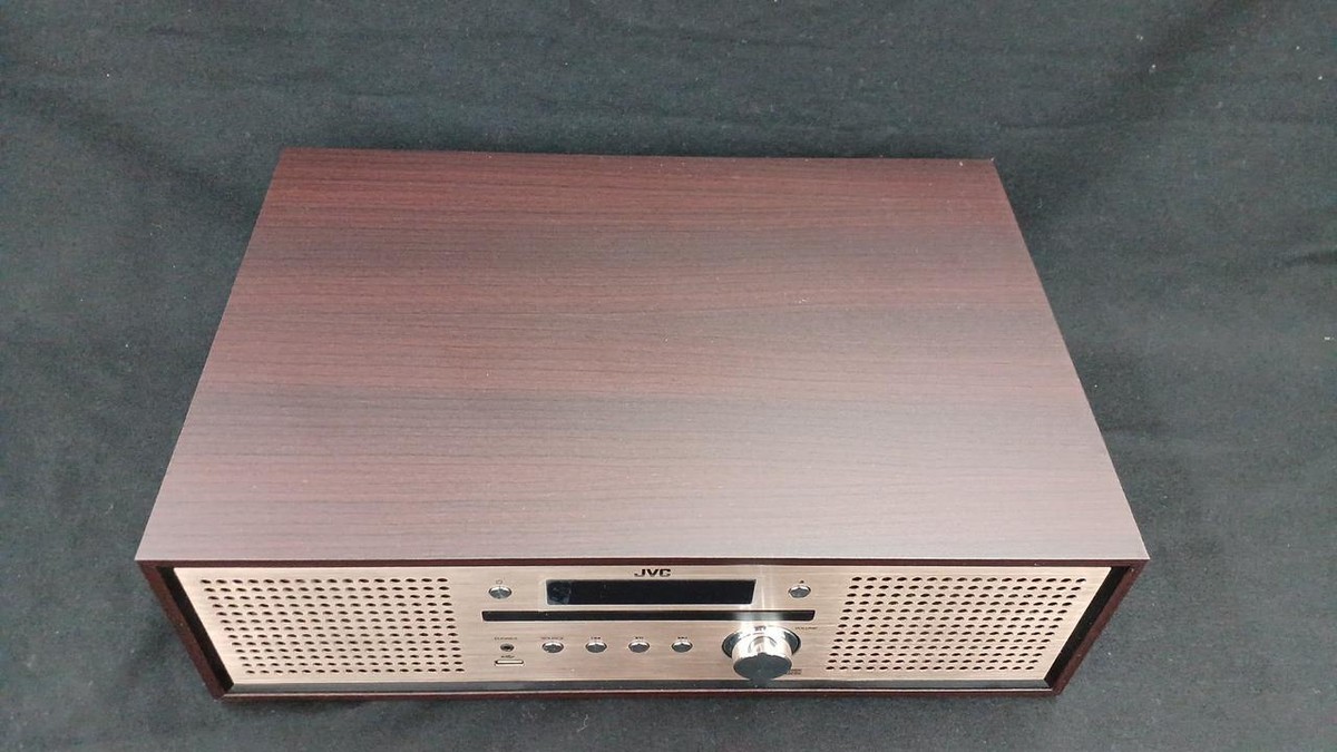 JVC NX-W30 Compact Stereo System Bluetooth Wood Cabinet