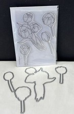 Simon Says Stamp W Plus 9 STAMPTEMBER Flowers Rubber Stamps Dies AS IS 