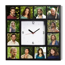 LOST TV Show Cast Big Square Wall Clock Jack Kate Sawyer Hurley Locke Ben +more