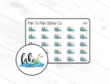 1263~~Lake Day Planner Stickers.