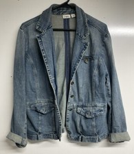 Cato Womens Denim Jacket Blue Jean Size L
