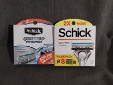 Schick Quattro Titanium Razor Blade Refills 6 & 8 Pack (14 Cartridges Total) NEW 2.49 per gallon