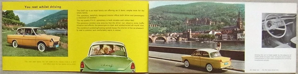 DAF 600 VARIOMATIC Car Sales Brochure c1961 #EB 2239X - Image 2 of 3