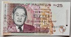 Mauritius 25 Rupees 1998 Unc