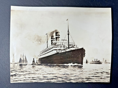 1934 SS ROTTERDAM (1908) IMAGE BY FRED PANSING, HOLLAND AMERICAN LINE  FP442
