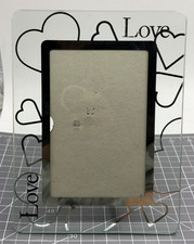 "LOVE" Clear Glass Pictures Frame Fits 4"x6" Photo - Overall Size: 8.5" x 6.75"
