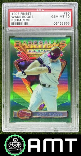Wade Boggs PSA 10 1993 Topps Finest Refractor New York Yankees #90 3863