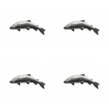 4 x Pin Anstecker Badge Salm Lachs