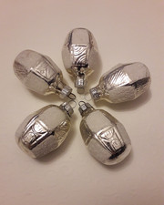 Christbaumschmuck Weihnachtsbaum Weihnachten 5 Formteile Laterne silber DDR alt