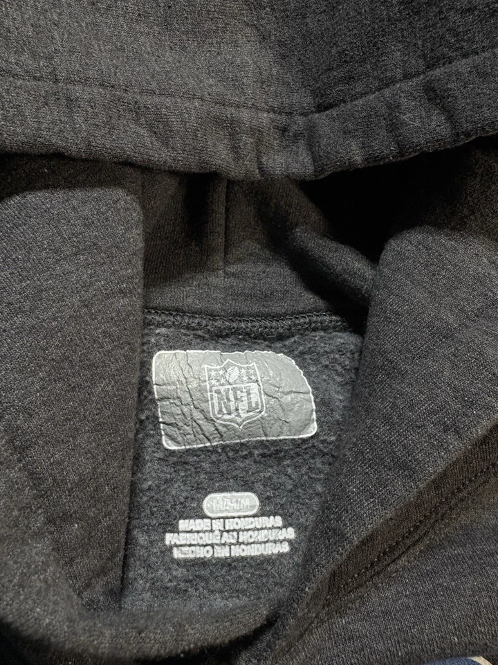 Sudadera con Capucha Detroit Lions Para Hombre Gris Medio Azul NFL Fútbol Pullover Foto 3 de 4