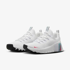 Nike Free Metcon 6 Womens Training Shoes White Pure Platinum FJ7126-102 Size 8