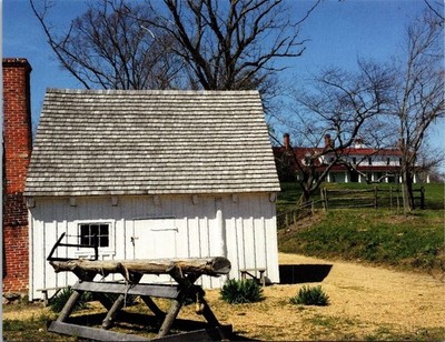Barn House Trees Farm Log Saw Chimney Blank Back 4x6