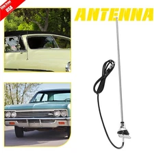 3-Section Retractable Flexible Antenna Round Base For Truck AM/FM Radio US