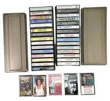 Lot of 35 Vintage Cassette Tapes Legendary Country Pop Classic w/2 Cases