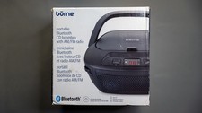 Borne Portable CD Boombox with AM/FM Radio Black