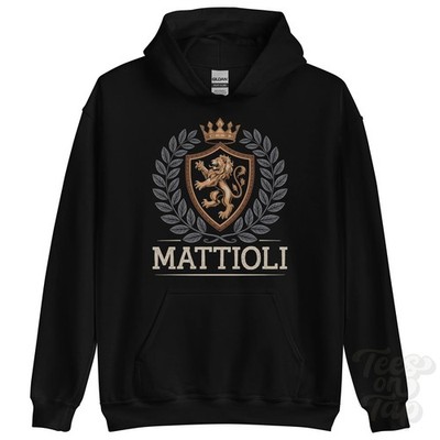 MATTIOLI FANTASY COAT OF ARMS HOODIE novelty parody family name crest