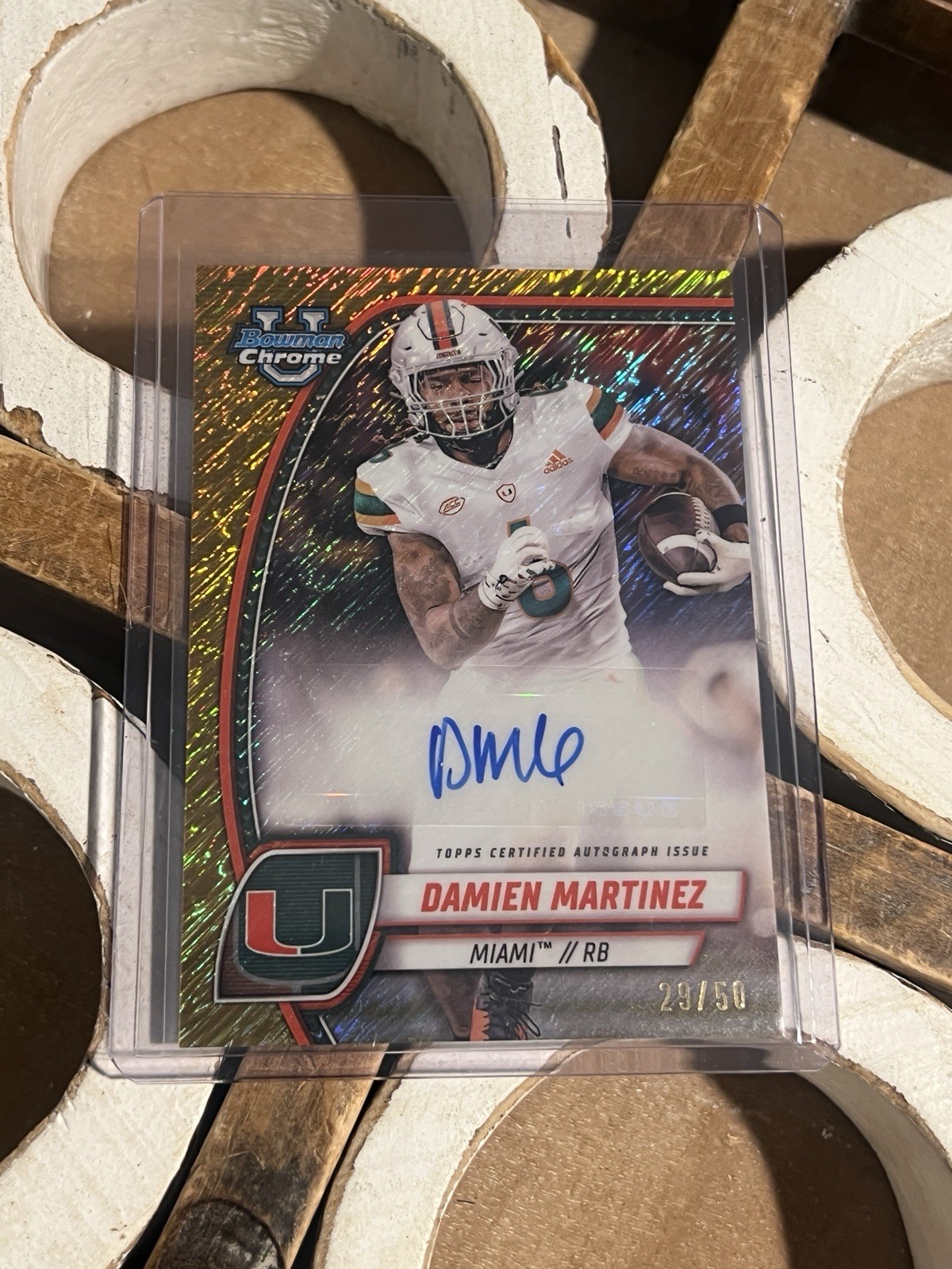 2024 Bowman U Chrome - Auto Gold Shimmer #29/50 - Damien Martinez - Miami