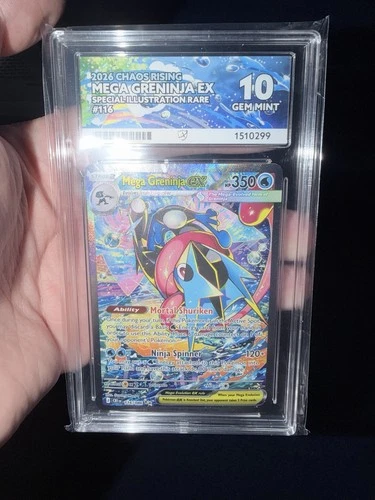 Pokémon TCG Mega Greninja EX 116/086 Chaos Rising SIR Full Art Foil ACE 10