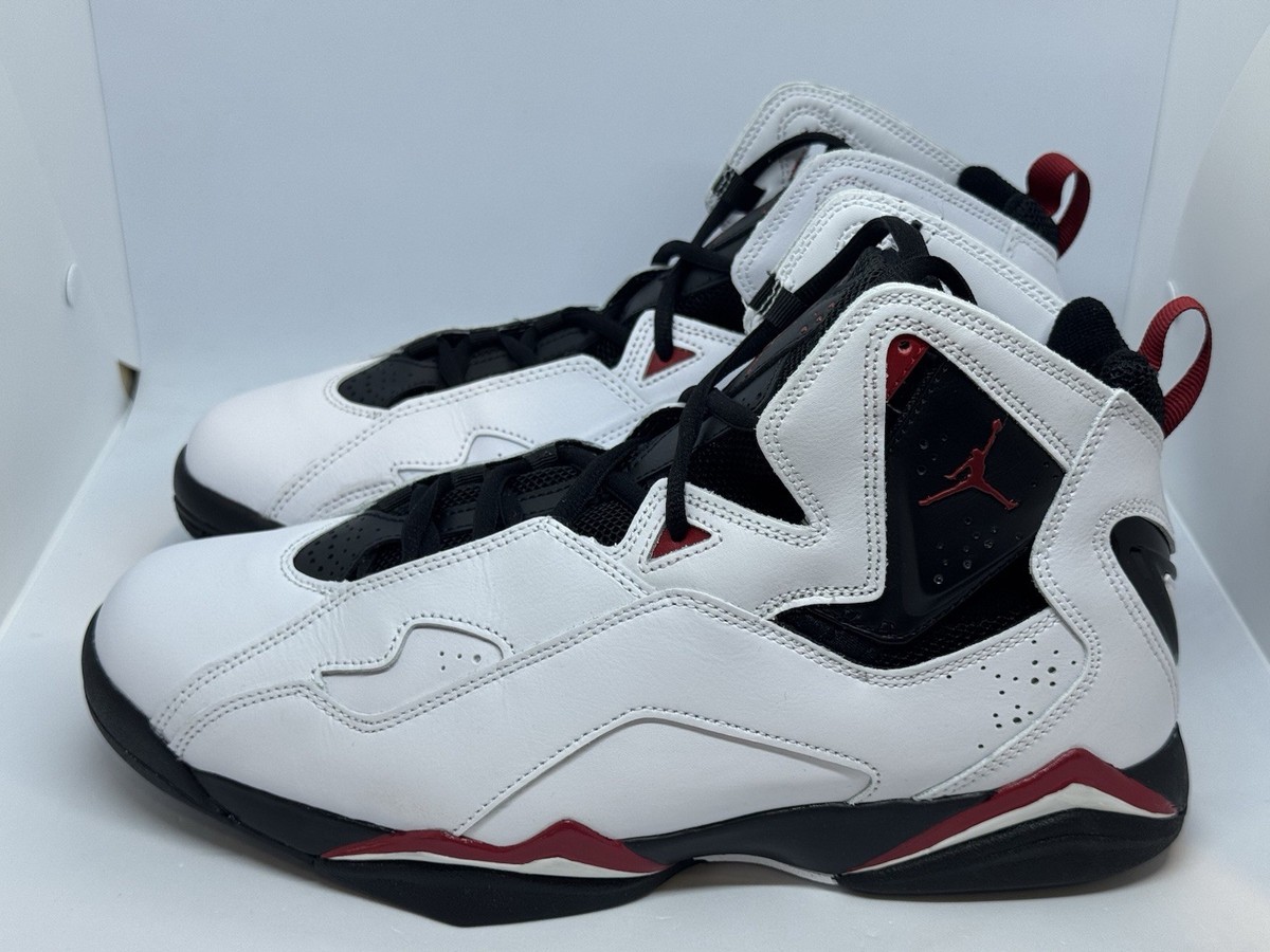 JORDAN TRUE FLIGHT 342964-160 WHITE/VARSITY RED-BLACK MEN'S