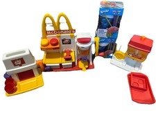 McDonald's Play Kitchen Set French Fry Maker Hamburger Maker Drink Fountain 1993