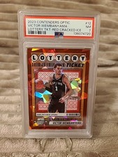 BIGLIETTO LOTTERIA OTTICA CONTENDERS PANINI 2023 #12 VICTOR WEMBANYAMA REDCRKDICE/175