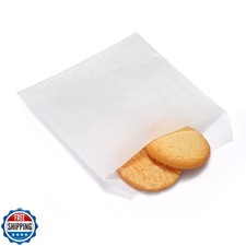 Quotidian White Flat Square Glassine Paper Bags Envelope 5" x 5" 13 x 13cm