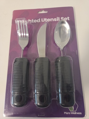 Mars Wellness Weighted Adaptive Utensils 3-Piece Set