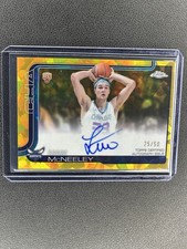 2025-26 Topps Chrome Sapphire Liam McNeeley ROOKIE GOLD AUTO /50 RC