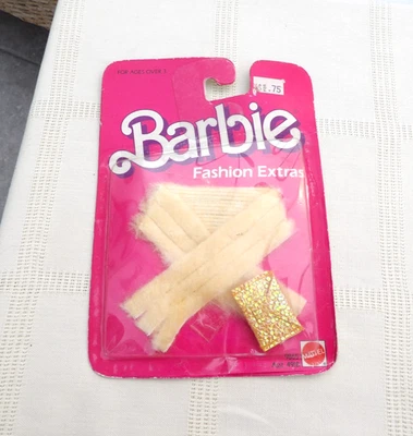 Barbie Puppe - Mattel Vintage 80er Fashion Extras - Stola & Tasche Neu in OVP