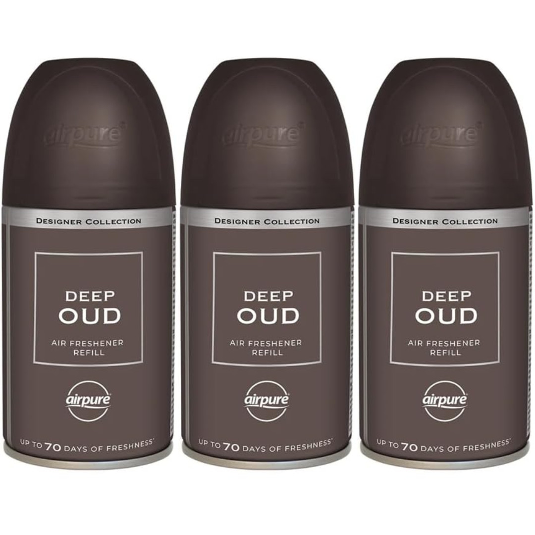 Airpure Designer Collection Deep Oud Air Freshener Refills 250ML - Pack of 3