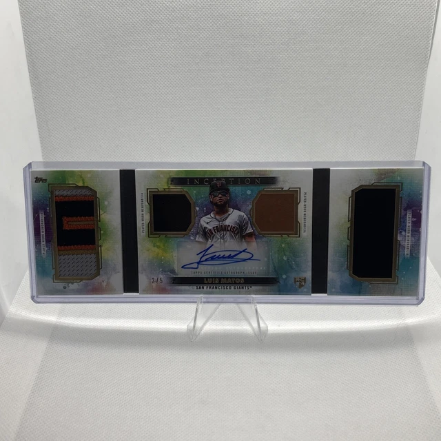 2024 Topps Inception Luis Matos RC RPA Booklet SSP 2/5 Patch Auto Giants SSP