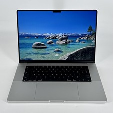 MacBook Pro 16 Silver 2021 3.2 GHz M1 Max 10-Core CPU 32-Core GPU 64GB 1TB Good