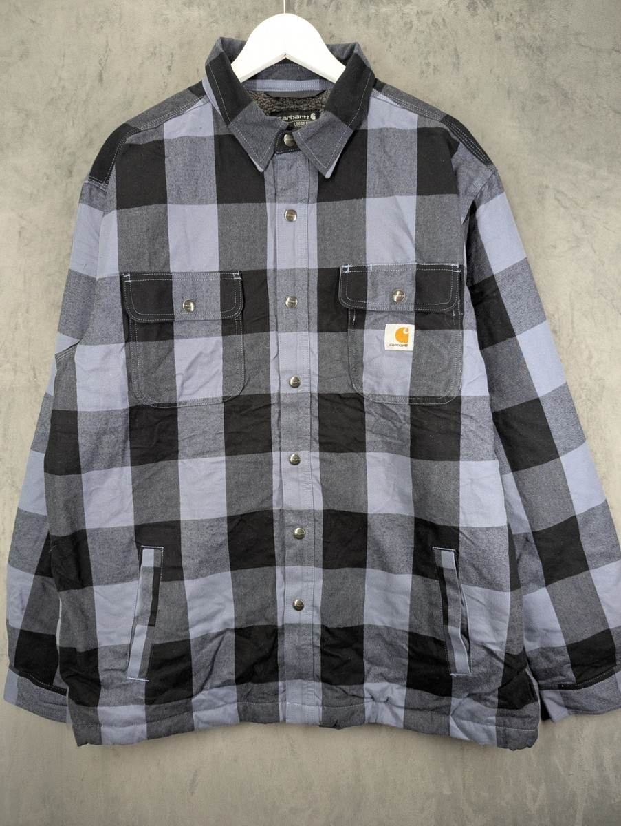 Carhartt Lumberjack Shirt Jacket Size XL loose Box Fit Sherpa