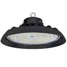 12 In. 600-Watt Equivalent Integrated LED UFO Black High Bay Light 5000K Dayligh