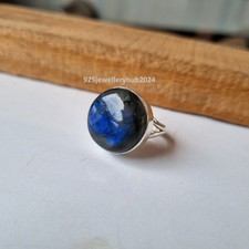 NAtural Labradorite Gemstone Ring 925 Sterling Silver Awesome Gift Ring PG6547