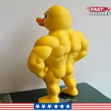 Muscle Duck Figurine Funny Gym Decor | Cute Shelf Statue Gift Idea