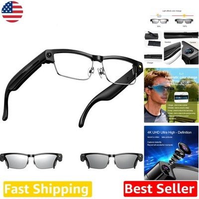 Smart Glasses AI Camera 32GB Bluetooth 5.4 Auto Color-Changing Lenses