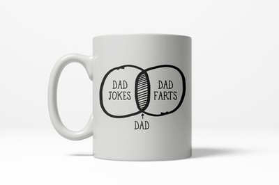Dad Venn Diagram Funny Dad and Fart Jokes Fathers Day Ceramic Drinking Coffee