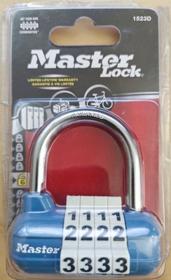 MASTER LOCK Vorhangschloss 1523EURD Pro Sport Zahlenschloss, 64 mm,ROT/BLAU/GELB