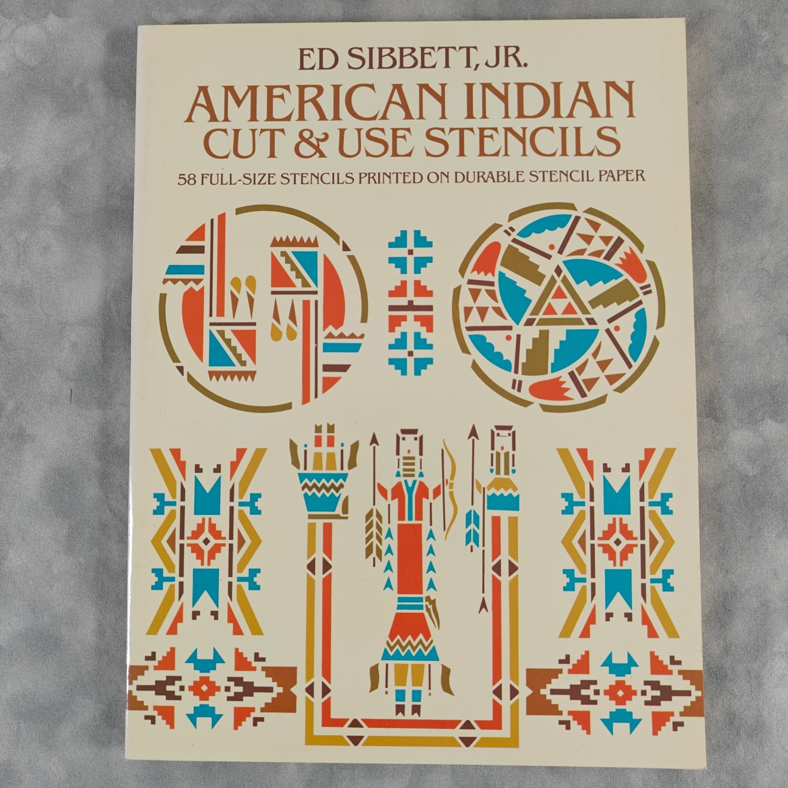 1981 Dover American Indian Cut & Use Stencils Ed Sibbett Jr 58 Designs Book 64pp