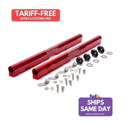 Fast Electronics 146032-KIT, Kit Red Aluminum Lsxr Billet Fuel Rail Kit - Ls1/Ls