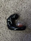 Vintage Royal Haeger Pottery Ceramic Black Cat with Fish Bowl Figurine