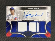 2025 Topps Tier One #AT1R-KW Kerry Wood Tier One Auto Relics Blue Dual /99