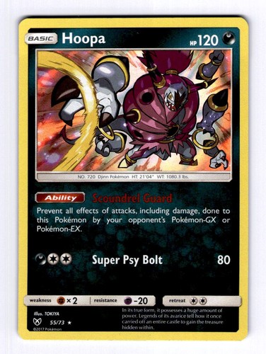 Hoopa Shining Legends #55 (2017) Holo LP Pokemon