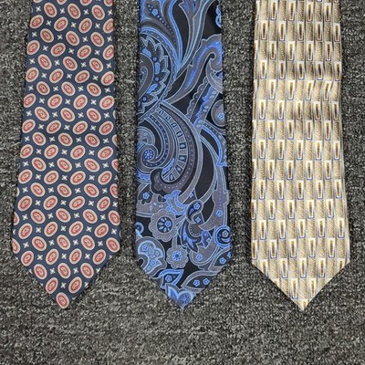 Silk Tie Lot Mens Regatta Jos A Bank Craft Barrow 3 Piece Businessman Set